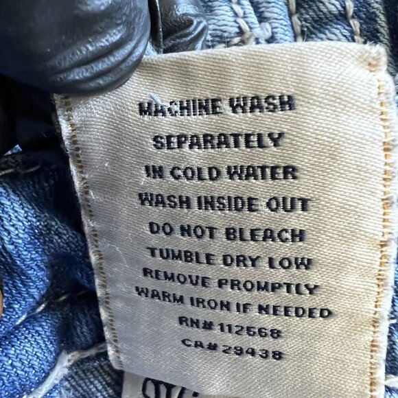 Miss Me Womens 30 US Size 10 Distressed Embellished Cuffed Capri Jeans Cowgirl - Picture 15 of 16